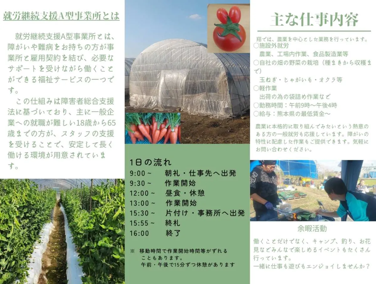 就労継続支援Ａ型事業所　翔