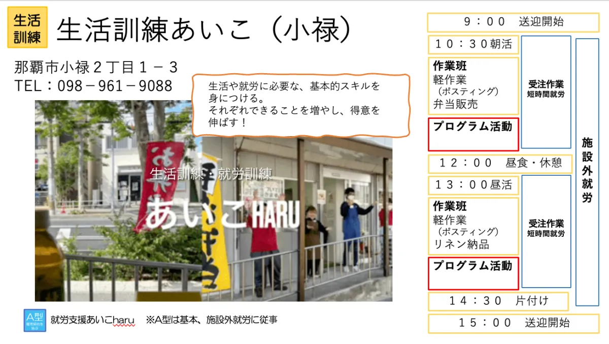 就労支援センターあいこharu